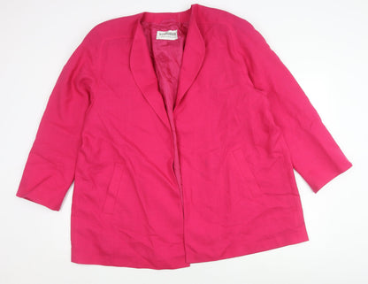 Windsmoor Women's Pink Blazer Size 14 Modal Polyester