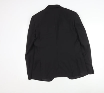 Mens UK Size 40 Marks and Spencer Regular Black Suit Tuxedo