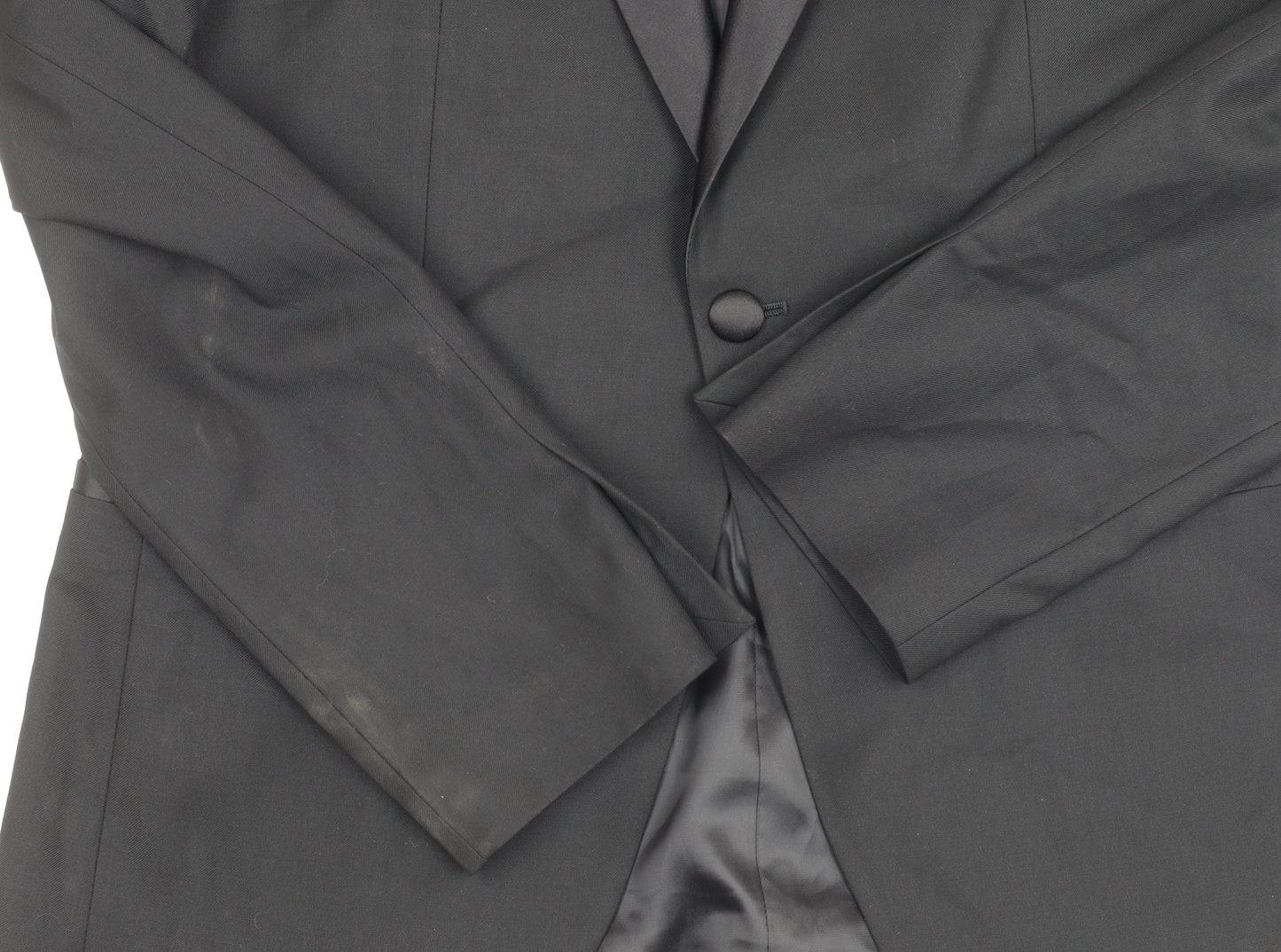 Mens UK Size 40 Marks and Spencer Regular Black Suit Tuxedo