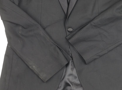 Mens UK Size 40 Marks and Spencer Regular Black Suit Tuxedo