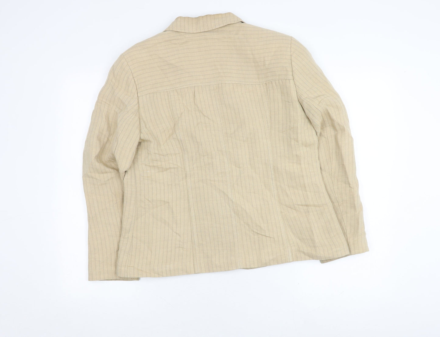 Marks and Spencer Beige Striped Blazer Women 16