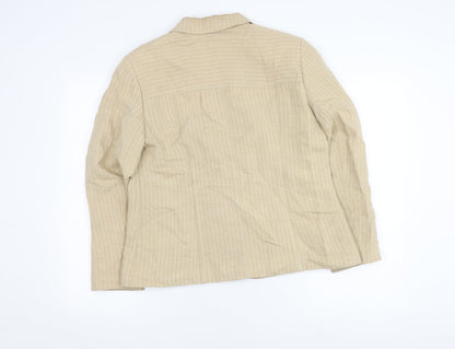 Marks and Spencer Beige Striped Blazer Women 16