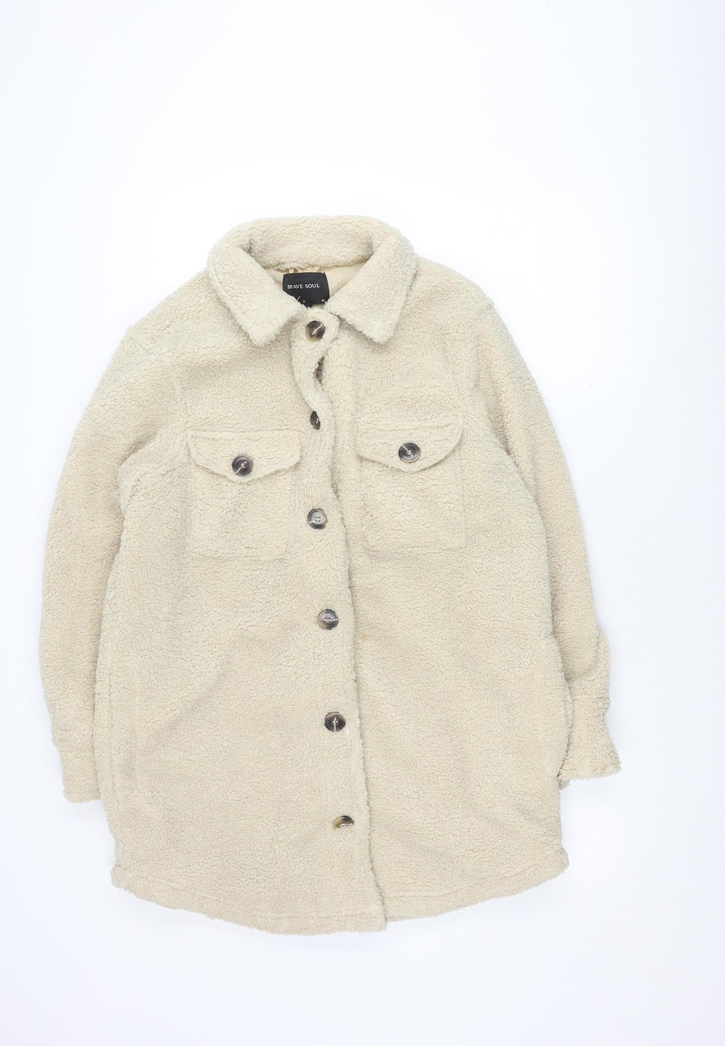 Womens UK Size XS Brave Soul Beige Basic Jacket