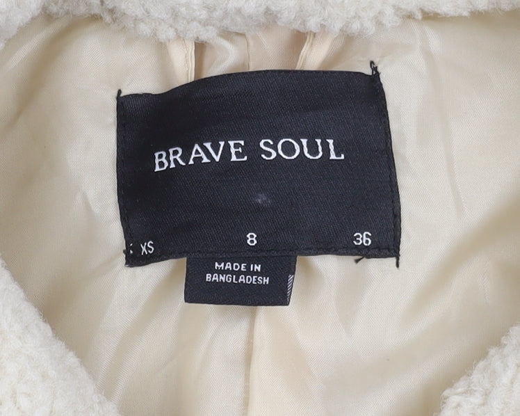 Womens UK Size XS Brave Soul Beige Basic Jacket