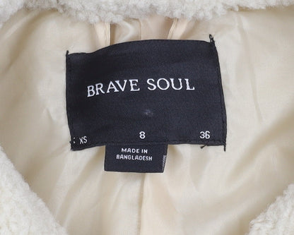 Womens UK Size XS Brave Soul Beige Basic Jacket
