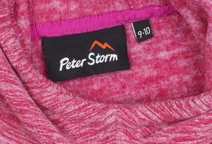 Peter Storm Girls Pink Fleece Hoodie 9-10 Years