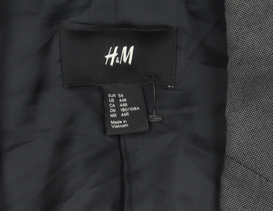 Mens UK Size 44 H&M Regular Grey Suit Jacket