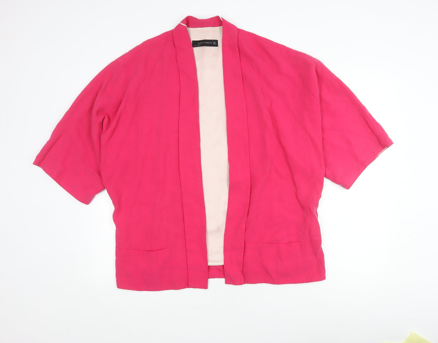 Zara Women Pink Blazer M Short Sleeve