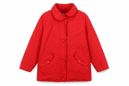 Redgreen Women's Red Long Toggle Coat Size L