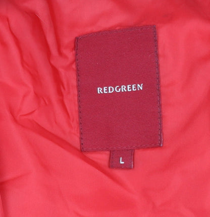 Redgreen Women's Red Long Toggle Coat Size L