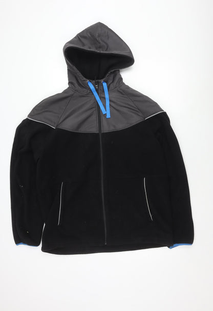 Workwear Pro Black Men's Large Hooded Jacket