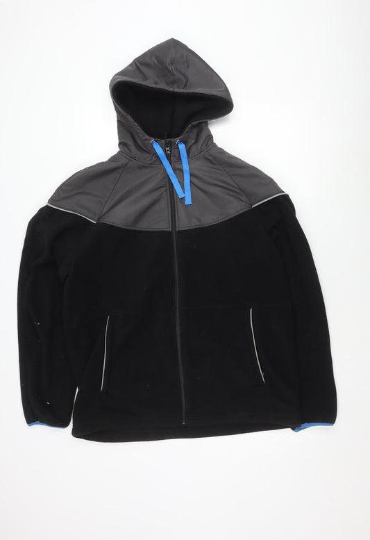 Workwear Pro Black Men's Large Hooded Jacket