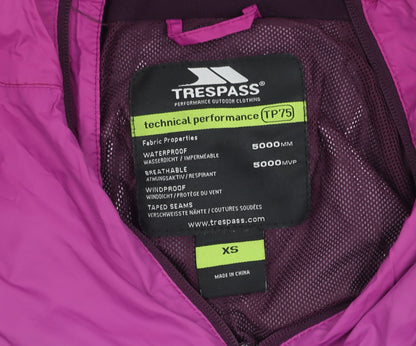 Womens UK Size XS Trespass Pink Rain Coat