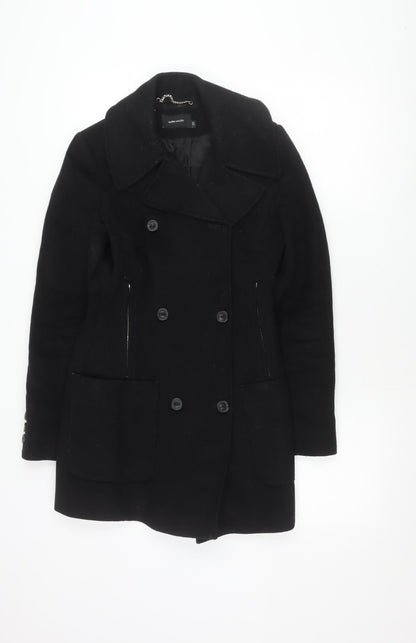 Womens UK Size 6 Karen Millen Black Pea Coat