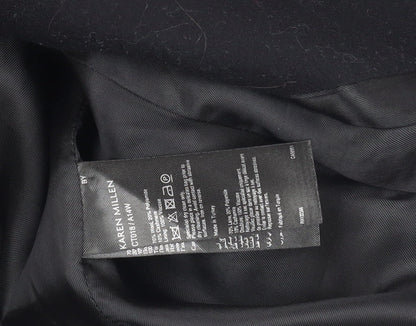 Womens UK Size 6 Karen Millen Black Pea Coat
