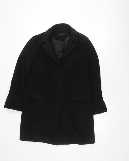 Womens UK Size 8 Topshop Black Trench Coat