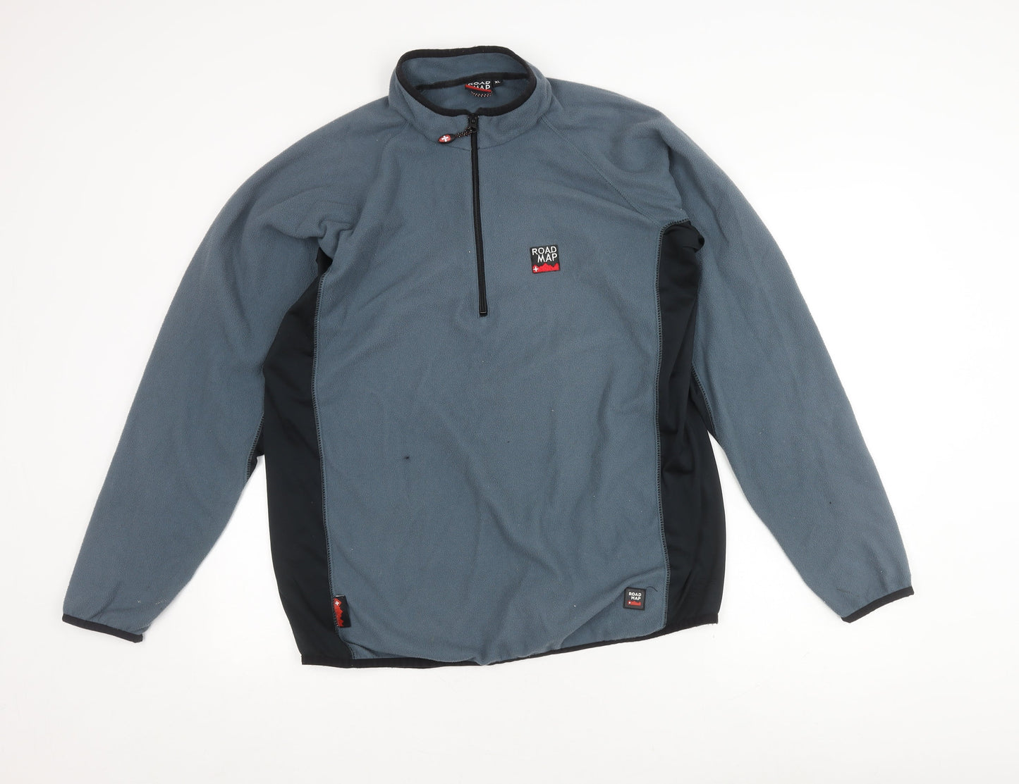 Road Map Men's Blue Fleece Pullover Sweatshirt XL
