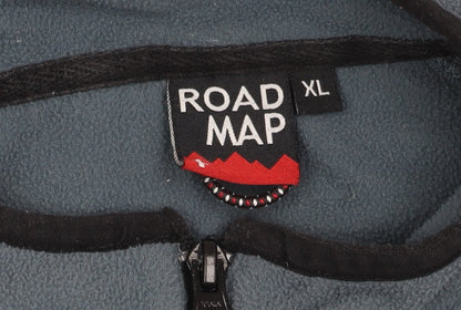 Road Map Men's Blue Fleece Pullover Sweatshirt XL