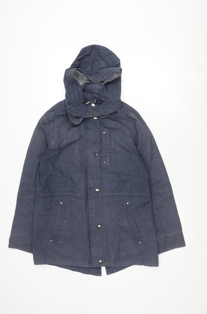 Womens UK Size 12 Marks and Spencer Blue Parka Coat