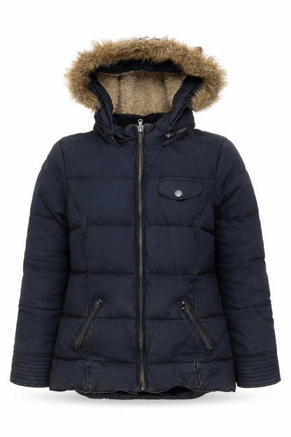 Womens UK Size 12 Crew Clothing Co. Black Puffer Jacket