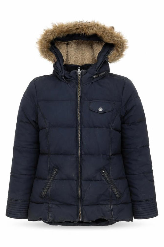 Womens UK Size 12 Crew Clothing Co. Black Puffer Jacket
