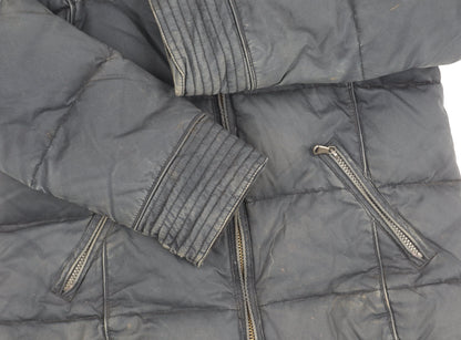 Crew Women's Black Puffer Jacket Size 12 Down Filled