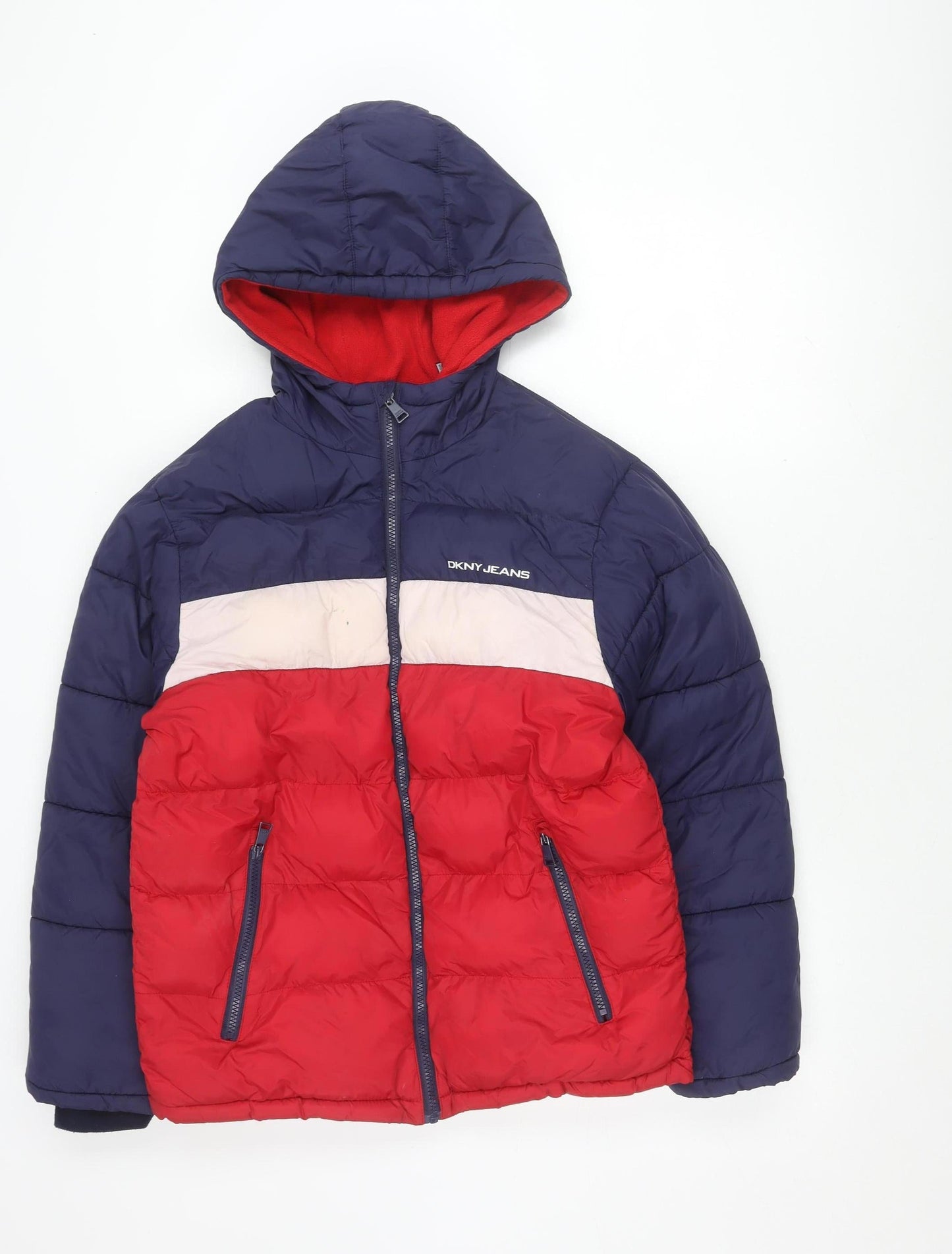 Mens UK Size L DKNY Jeans Multicoloured Puffer Jacket