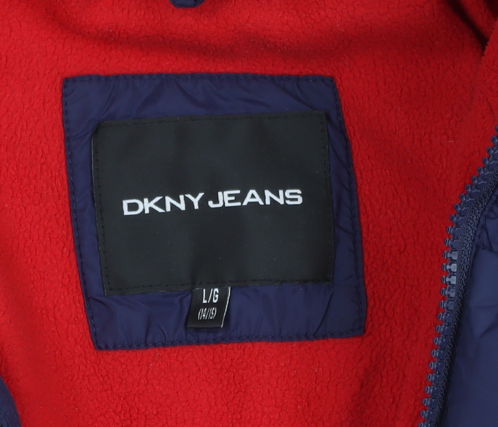 Mens UK Size L DKNY Jeans Multicoloured Puffer Jacket