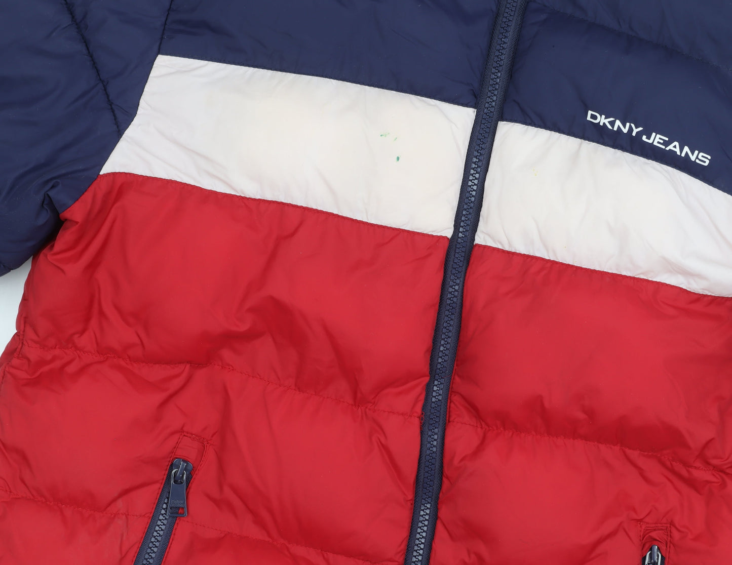 Mens UK Size L DKNY Jeans Multicoloured Puffer Jacket