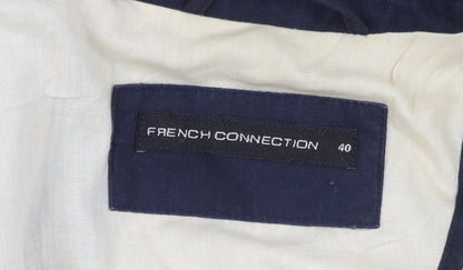 Mens UK Size 40 French Connection Regular Blue Suit Jacket