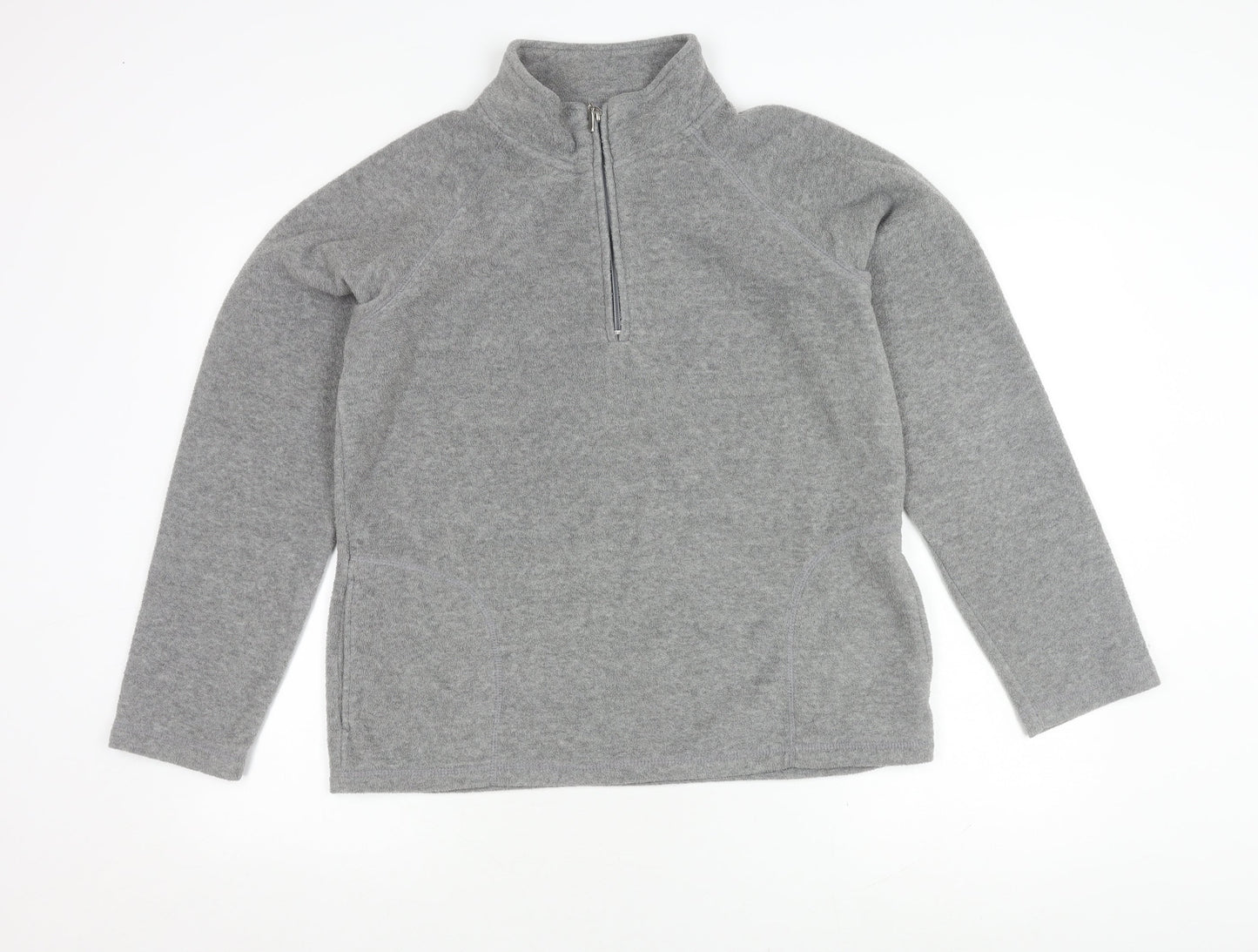 Dunnes Women's Grey Zip Sweatshirt Size 18