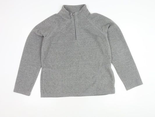 Dunnes Women's Grey Zip Sweatshirt Size 18