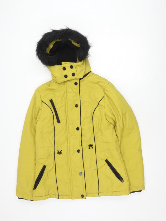 Womens UK Size S Marks and Spencer Yellow Puffer Jacket
