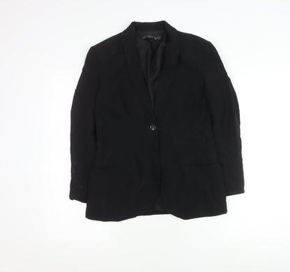 Topshop Black Petite Blazer Women’s UK 10 Casual Style