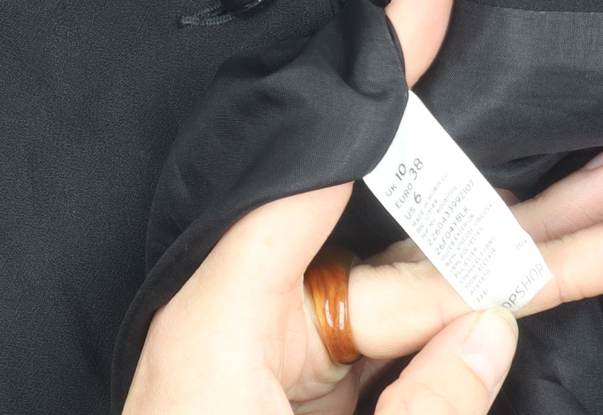 Topshop Black Petite Blazer Women’s UK 10 Casual Style