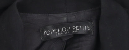 Topshop Black Petite Blazer Women’s UK 10 Casual Style