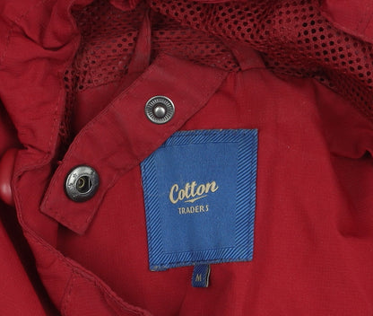 Mens UK Size M Cotton Traders Red Basic Jacket