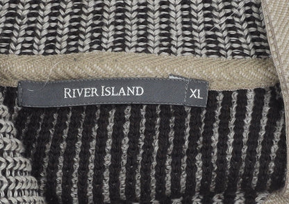 River Island Men's Beige XL Pullover Jumper