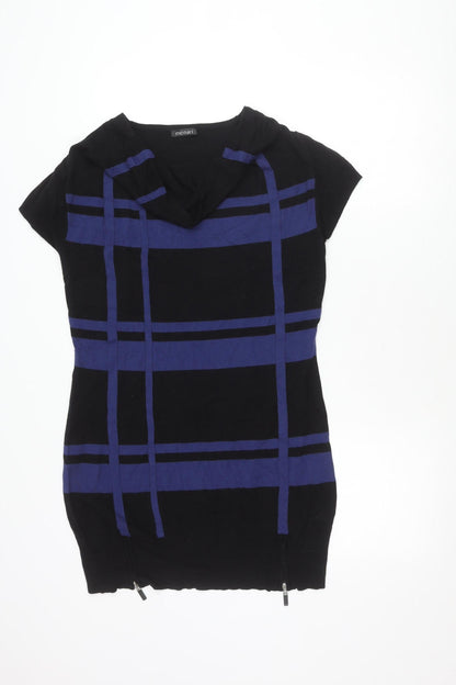 Monari Women's Black Striped Dress, Size 14