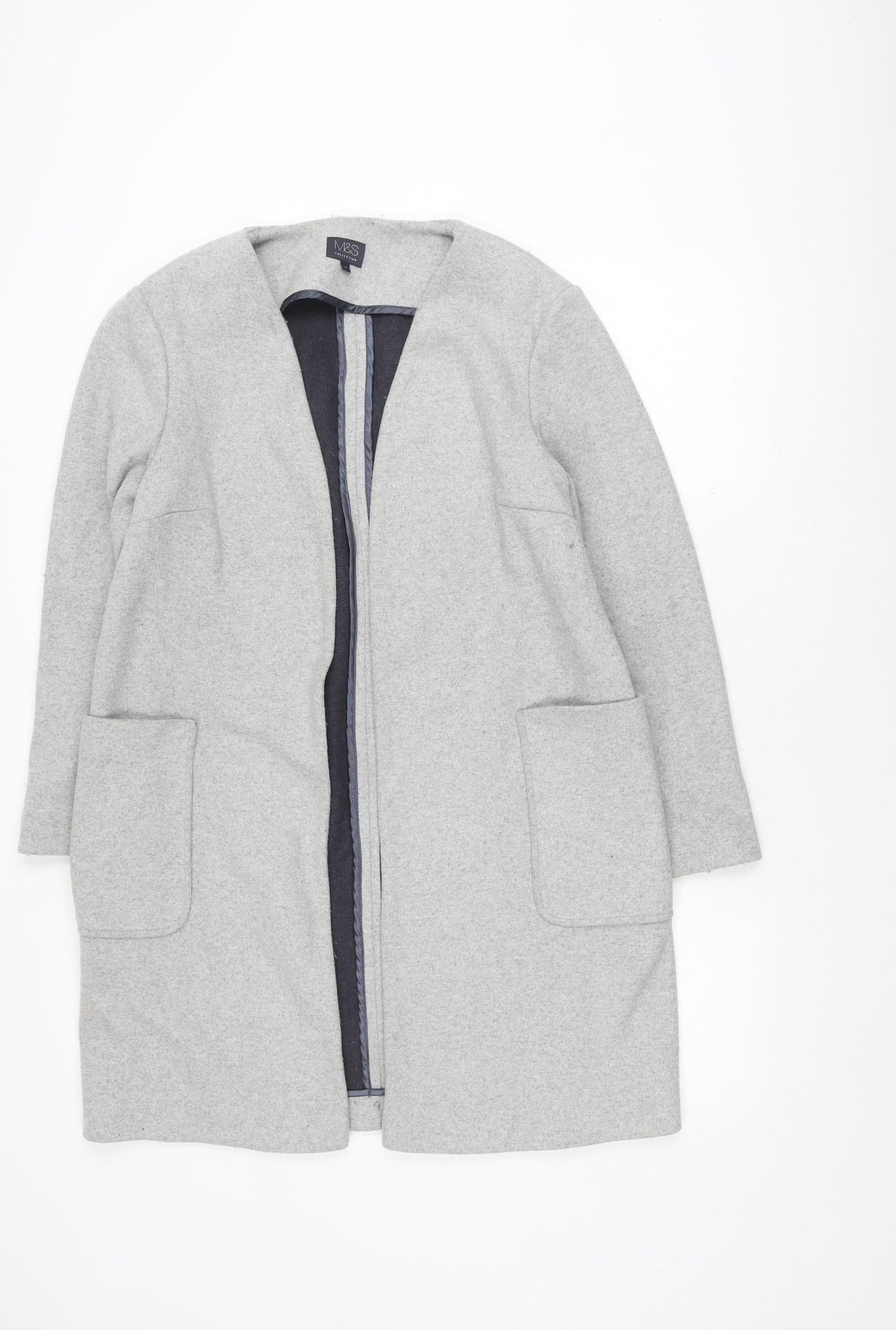 Womens UK Size M Marks and Spencer Grey Basic Jacket