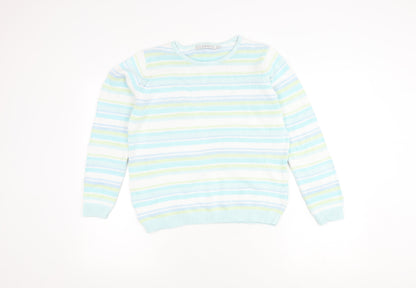 EWM Women's Multicoloured Striped Jumper S