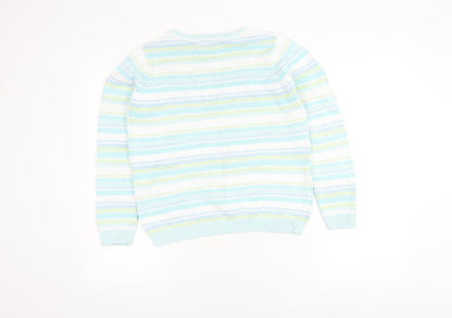 EWM Women's Multicoloured Striped Jumper S