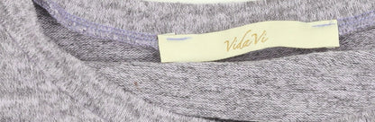 Womens UK Size 10 Vida Vi Grey Pullover Jumper