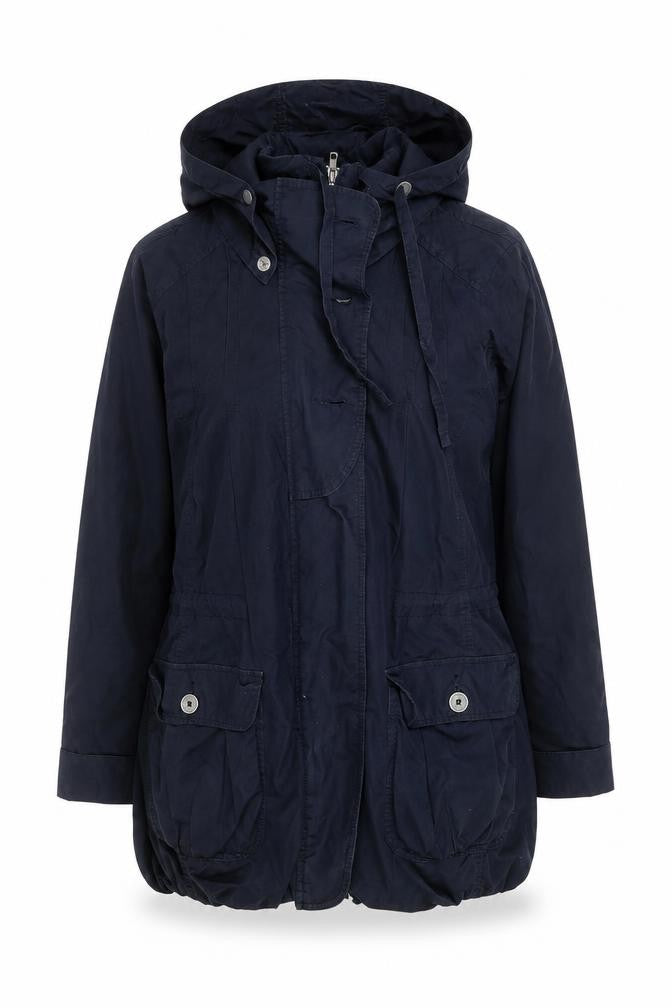 Womens UK Size 10 Fat Face Black Parka Coat