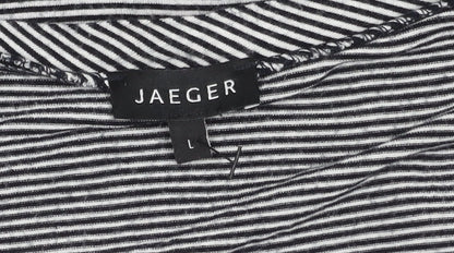 Womens UK Size L Jaeger Black Basic T-Shirt