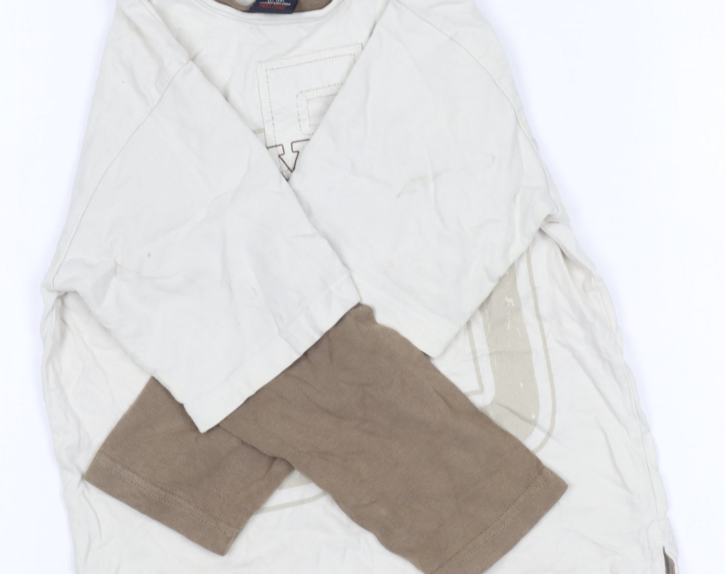 Next Boys Beige Graphic Long Sleeve T-Shirt 4 Years