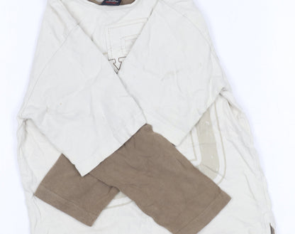 Next Boys Beige Graphic Long Sleeve T-Shirt 4 Years
