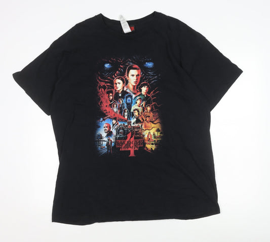 Netflix Stranger Things Men's Black M Graphic T-Shirt