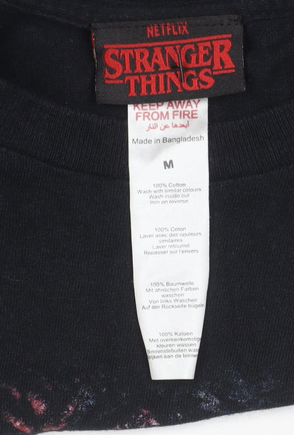 Netflix Stranger Things Men's Black M Graphic T-Shirt