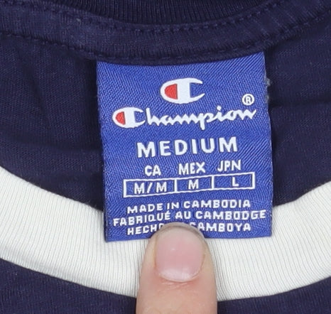 Mens UK Size M Champion Blue  T-Shirt